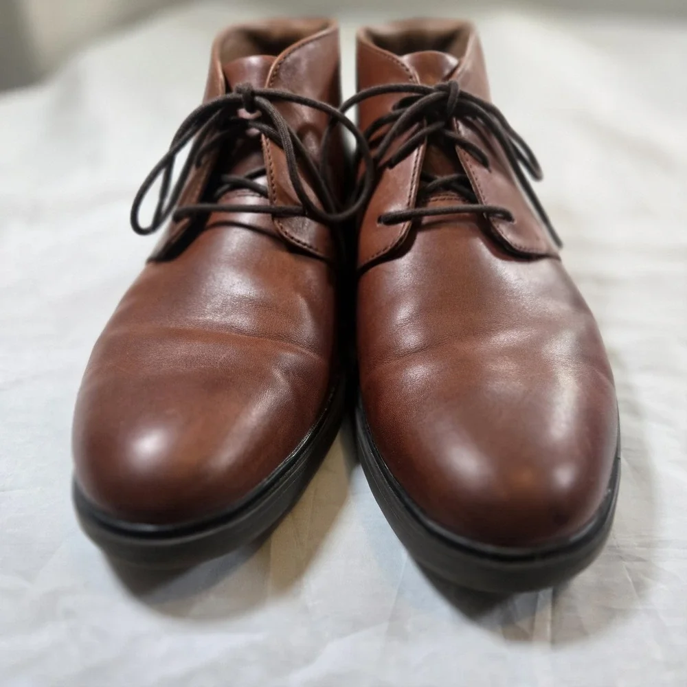 Clarks Un Tailor Mid Unstructured Brown Leather Chukka Boots Men's 9.5M 26144678